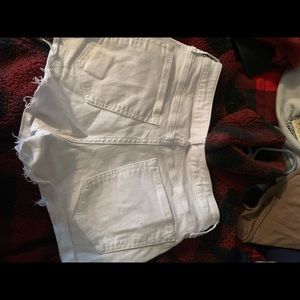 White Abercrombie shorts